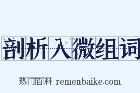 剖析入微组词是什么意思的图片